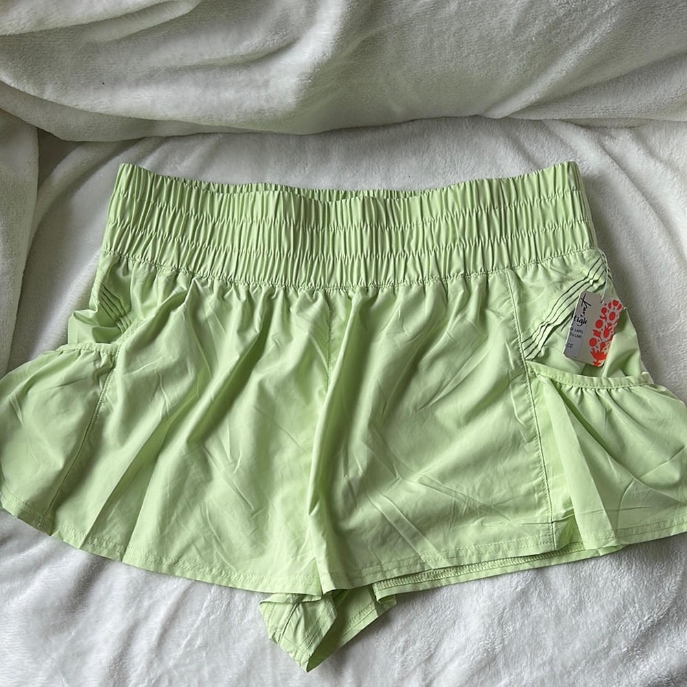Never Worn!! LRG Free People Movement Get Your Flirt On Shorts- Lime